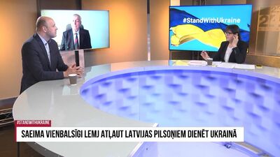 Jānis Kažociņš un Toms Rostovskis par iespēju Latvijas pilsoņiem dienēt Ukrainā