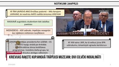 25.04.2023 Aktuālais par karadarbību Ukrainā 1. daļa