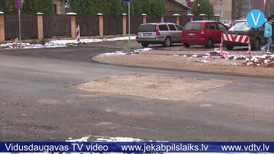 Jēkabpilī nāksies demontēt aptuveni 40 metrus svaigi ieklāta asfalta