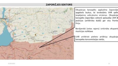 Okupācijas karaspēks appludina Zaporižjas apgabala laukus
