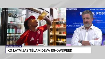 Ēriks Stendzenieks par IShowSpeed vizīti: Latvijas tēlam tas nav devis precīzi neko
