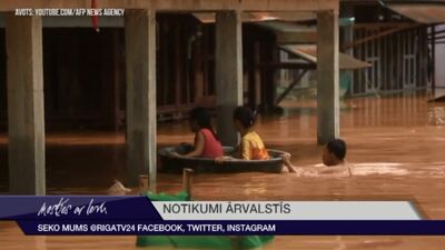 Zemes nogruvumā Mjanmā gājuši bojā 59 cilvēki