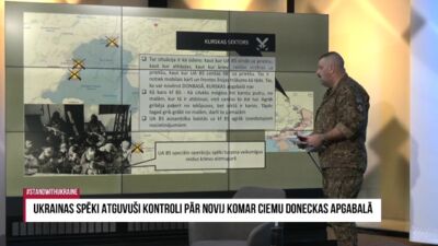 Situāciju Kurskas sektorā ukraiņi raksturo kā ūdeni
