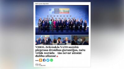LA jautājums Slaidiņam par G7 valstu drošības garantijām un NATO rīcības plānu saistībā ar Ukrainu