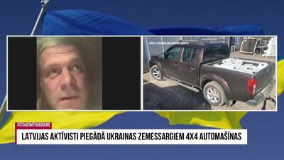 Latvijas aktīvisti piegādā Ukrainas zemessargiem 4x4 automašīnas