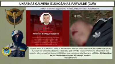 Maskavā likvidēts Krievijas bruņoto spēku pulkvedis Kolomeicevs