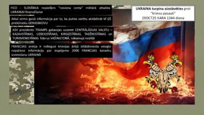 30.10.2025 Aktuālais par karadarbību Ukrainā 1. daļa