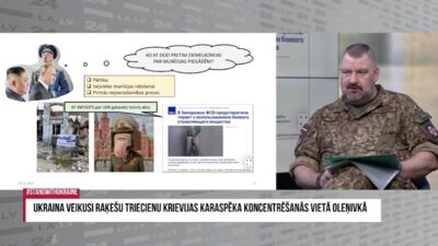 Krievi veido propagandas filmas no frontes Ukrainā