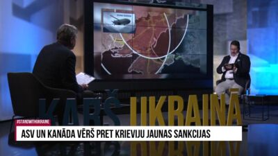 Igors Rajevs rāda Ukrainas armijas raķešu darbības rādiusu