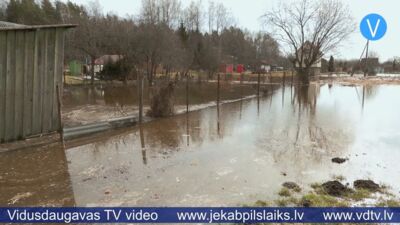 Jēkabpils novadā applūst zemākās vietas