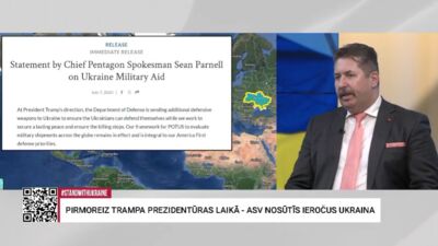 Pirmoreiz Trampa prezidentūras laikā - ASV nosūtīs ieročus Ukrainai