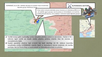 Kupjanskas sektorā karadarbība notiek kustībā
