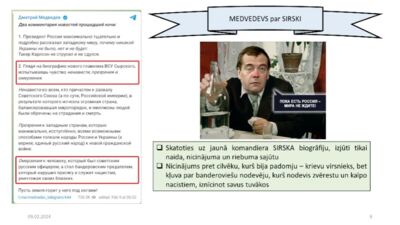 Medvedevs izteicis komentāru par Sirski