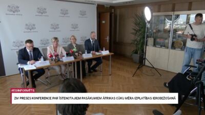 03.09.2025ZM preses konference par īstenotajiem pasākumiem Āfrikas cūku mēra izplatības ierobežošanā