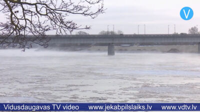 Daugavā pie Jēkabpils paaugstinās ūdens līmenis
