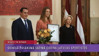 Svinīgā pasākumā Saeimā godina Latvijas sportistus