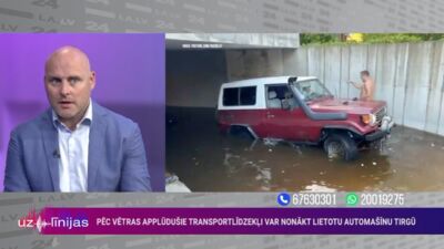 Pēc vētras applūdušie transportlīdzekļi var nonākt lietotu automašīnu tirgū