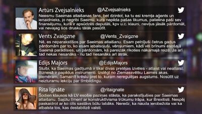 Tvitersāga: Iniciatīva par Saeimas atlaišanu