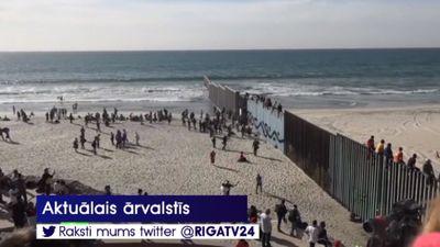 Pie ASV un Meksikas robežas ieradušies jau 1500 migrantu