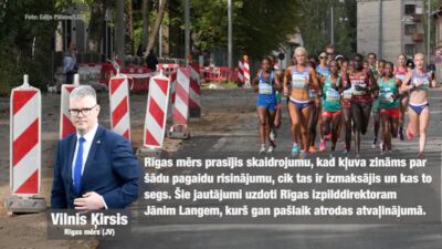 Jaunais Rīgas mērs meklē vainīgos, kas aizlāpījuši bedres uz ielām skriešanas čempionātam