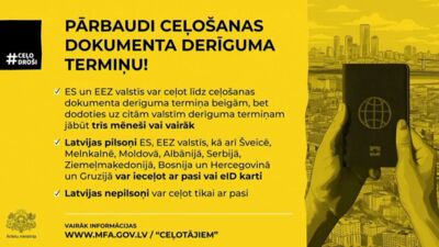 "Ceļo droši": kas jāzina pirms došanās ceļojumā?