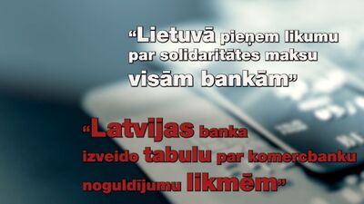 Lietuvā pieņemts likums par solidaritātes maksu visām bankām