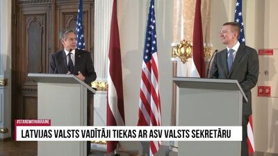 07.03.2022 Latvijas valsts vadītāji tiekas ar ASV valsts sekretāru