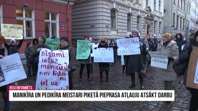 Speciālizlaidums: Manikīra un pedikīra meistari piketā pieprasa atļauju atsākt darbu