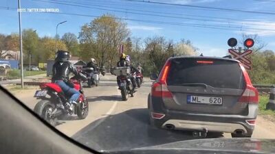 Aivars Freimanis komentē masveida motociklistu likumpārkāpumu Ogrē