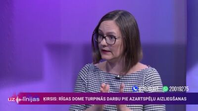 Linda Ozola par turpmāko darbu ar azartspēļu aizliegšanu Rīgā
