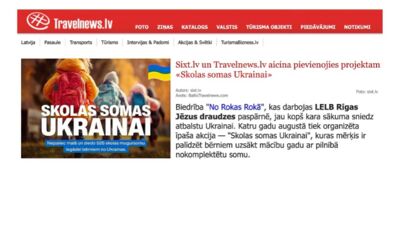 Aicina pievienojies labdarības projektam "Skolas somas Ukrainai"