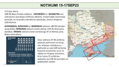 18.09.2023 Aktuālais par karadarbību Ukrainā 1. daļa