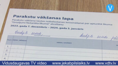 Jēkabpils novadā pret jauno partnerības institūtu parakstījušies 686 cilvēki