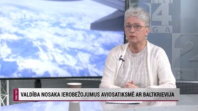 Sandra Kalniete komentē valdības lēmumu noteikt ierobežojumus aviosatiksmē ar Baltkrieviju