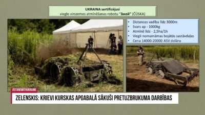 Ukraina sertificējusi vieglo virszemes atmīnēšanas robotu "Čūska"