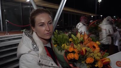 Latvijas sportistu sagaidīšana no Pekinas olimpiskajām spēlēm Rīgas lidostā
