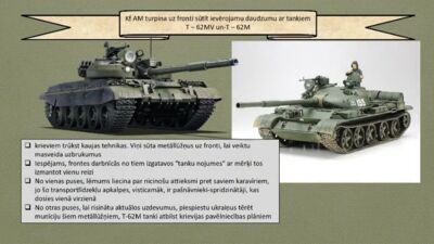 Krievija uz fronti turpina sūtīt ievērojamu daudzumu ar tankiem