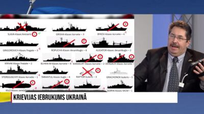Rajevs par ukraiņu veiksmīgajiem uzbrukumiem Krievijas Melnās jūras kara flotes kuģiem