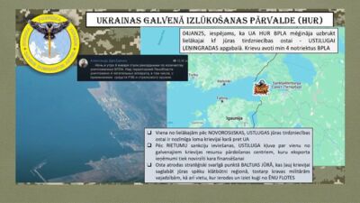 Ukrainas spēki, iespējams, mēģināja uzbrukt Krievijas tirdzniecības ostai Ļeņingradas apgabalā