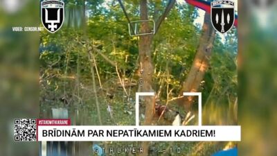 Ukrainas bruņoto spēku brīvprātīgais karavīrs stāsta par dronu izmantošanu frontē