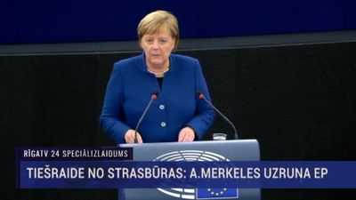 Speciālizlaidumi - Merkele Strasbūrā uzrunā Eiropas Savienības līderus