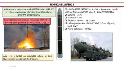 22.02.2023 Aktuālais par karadarbību Ukrainā 1. daļa