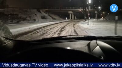 Jēkabpilī un novadā atkala nav radījusi haosu uz ceļiem