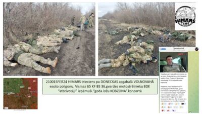Ukraiņu trieciens Volnovahā pa okupantu karavīriem