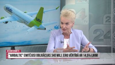 Aiva Vīksna par "airBaltic" obligāciju emitēšanu: Šis ir ļoti riskants darījums