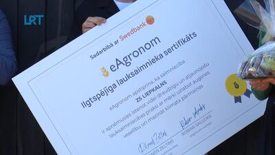 Z/S "Liepkalns" saņem Latvijā pirmo ilgtspējas sertifikātu