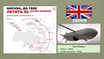 Lielbritānija devusi zaļo gaismu "Storm Shadow" izmantošanai pa Krievijas teritoriju