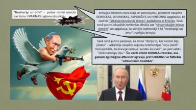 "Neatkarīgi un brīvi" - Putins ciniski izsakās par četru Ukrainas reģionu okupāciju