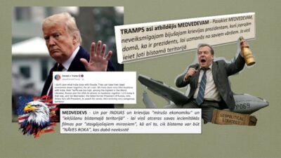 Tramps asi atbildējis Medvedeva izteikumiem par "nāves roku"