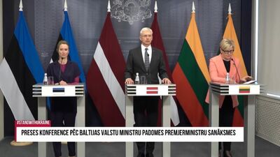22.04.2022 Preses konference pēc Baltijas Ministru padomes premjerministru sanāksmes